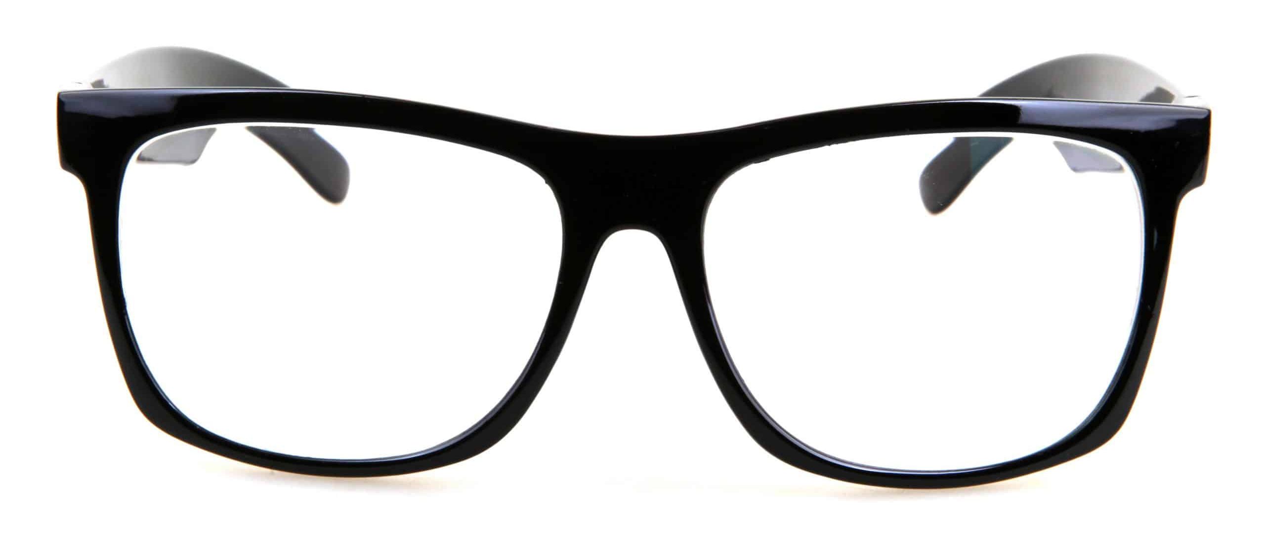 Black Eye Glasses Isolated On White