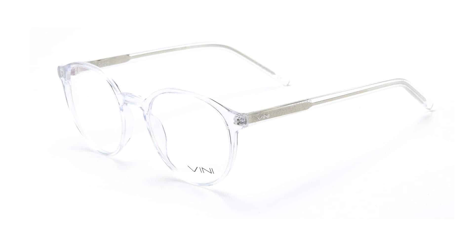 משקפי ראייה - פלסטיק עגולים (3701), מסגרת שקופה, ידיות כסופות, עכשיו במבצע ובמחירים נוחים.